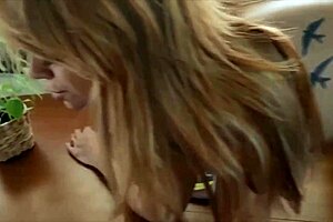 Blonde Latina Lesbian Sucks Pussy During Office Break