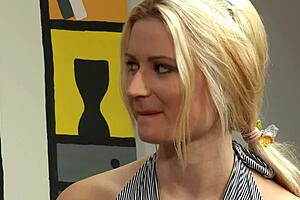 Fresh Face Michaele Rides in Quickie!