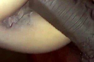 happy cuckold asking, 'is my wife getting fucked by that big black cock?' watching her moan with pleasure