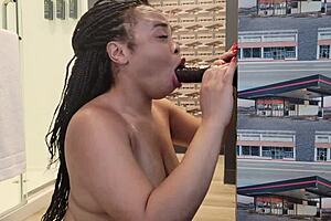 Super Sloppy Deepthroat with Dildo!