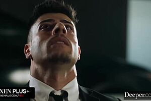 deeper, this gorgeous little dragon teaches a rude client a nasty lesson with blowjob and cowgirl