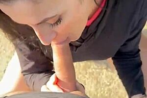 he fucks her round ass hard then puts all the cum on her face and in her mouth