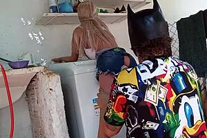 Is this hot wife cheating on her husband with a sex toy in public anal?