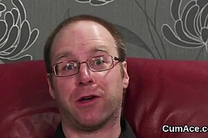 This horny hottie took a massive cum shot facial. She swallowed every drop!