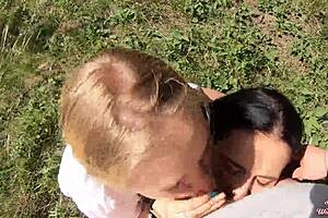 Wanna watch these smoking sluts suck and swallow in public woods?