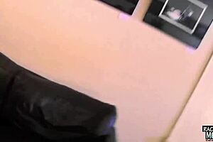 stockinged stepmom fingers before toy