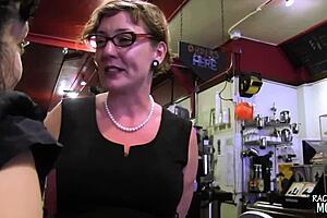 stockinged stepmom fingers before toy