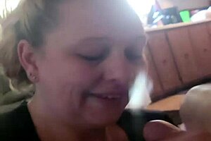 Best Blowjob Ever From Blonde Wife With Sloppy Handjob