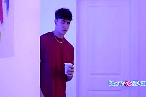 Tall step sister with big ass takes on monster cock in tight fucking contest