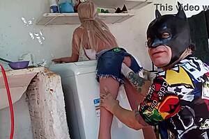 Is this hot wife cheating on her husband with a sex toy in public anal?