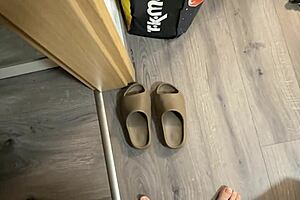 Cute College Girl Paints Balls for Easter