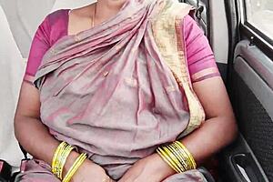 Indian Maid With Big Tits Talks Dirty During Car Sex