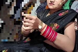 Indian Bride in Black Saree at Wedding Ranch