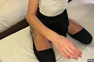 french nympho with glasses pounded in threesome