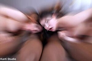 Gangbang BBC DP DPP 4on2 with Sexy Violet & Virgin Butterfly vs Four Black Cocks EKS310