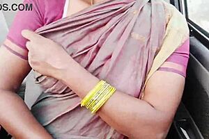 Indian Maid With Big Tits Talks Dirty During Car Sex
