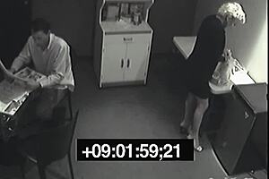 Watch me piss in your lunch, rival? In the office with my small tits