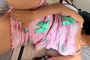 hijastra seduces me with pajamas and i grope her all