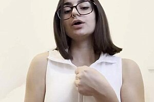 Slut stepsister teases with free tit showdown