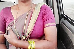 Indian Maid With Big Tits Talks Dirty During Car Sex
