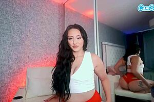 hot pawg mandy muse rides dildo to intense orgasm, huge ass bouncing