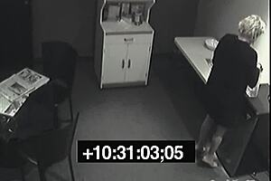 Watch me piss in your lunch, rival? In the office with my small tits