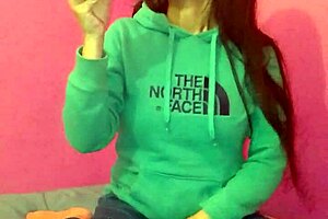 Latina brunette solo anal masturbation and oral sex, enjoying it intensely.