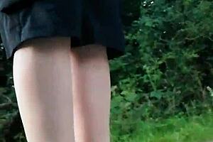 morning walk with nylon feet in birkenstocks