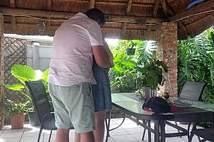 Creampie Fucking Best Friends Wife Patio Work