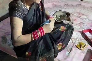 Indian Bride in Black Saree at Wedding Ranch