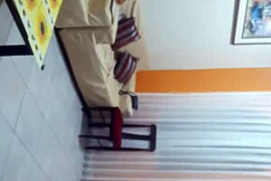 sexy transsexual in lingerie licking outdoors feels so sweet