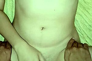 Teen enjoys bath before relaxing with friend