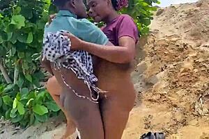 A good day to fuck hard close to the beach