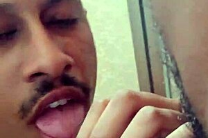 Seusubpink subtly drinks piss from a massive black cock.