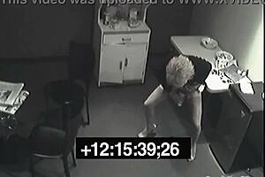 Watch me piss in your lunch, rival? In the office with my small tits