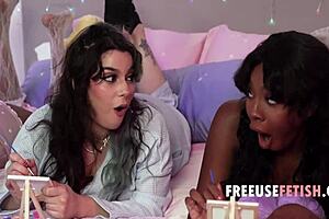 Hey, Sleepover Turns Into Free Use With Step Sis and Friends!