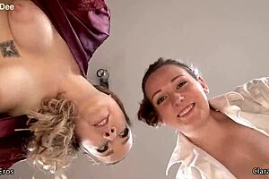 sissy dress-up spitroast - clara dee pov virtual sex with elle eros in dirty talk