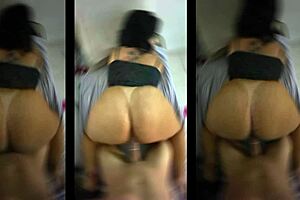 leaked chubby babe takes cum in ass