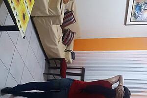 sexy transsexual in lingerie licking outdoors feels so sweet