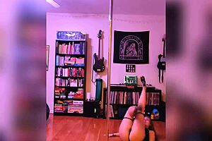 Milf Strips in Black Lingerie! Clothes Ripped for Lap Dance!