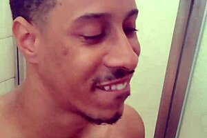 Seusubpink subtly drinks piss from a massive black cock.