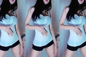 chinese girl dances then fucks