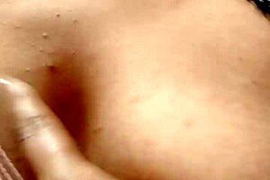 Latina Touches Herself with Small Tits in Grandmother's Living Room During Massage