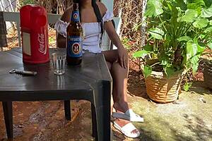 I saw this old 60-year-old guy fucking a girl in the bar.