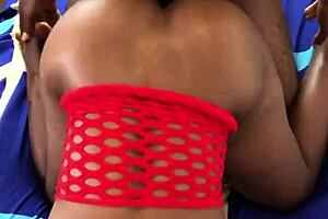 Attractive Black Woman Enjoys Doggystyle Position with Partner