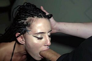 Blaze Rager Rides Big Cock Security Guard