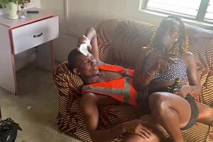 Sexy ebony moans in 4some with long time colleagues