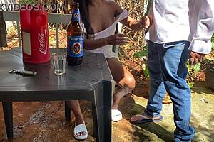 I saw this old 60-year-old guy fucking a girl in the bar.