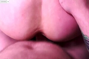 Pov doggy style hot couple fucks in lingerie, big cock cuckold with facial cumshot.