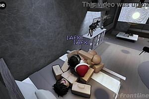 Two horny sluts from ingame crave fucking, their huge tits and asses bouncing on big cocks in a threesome.